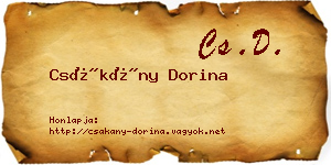 Csákány Dorina névjegykártya