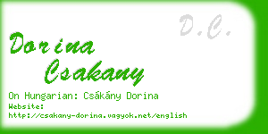 dorina csakany business card